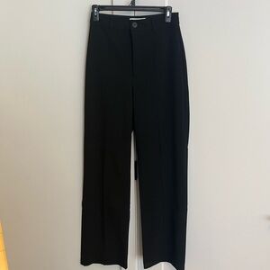 Pull&Bear Women's Black Wide Leg Pants